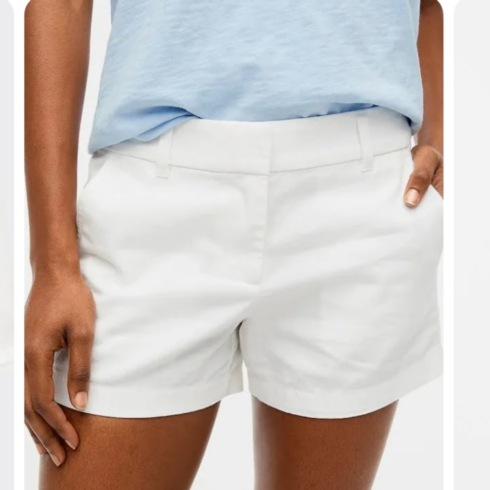 J Crew Chino Shorts White 4